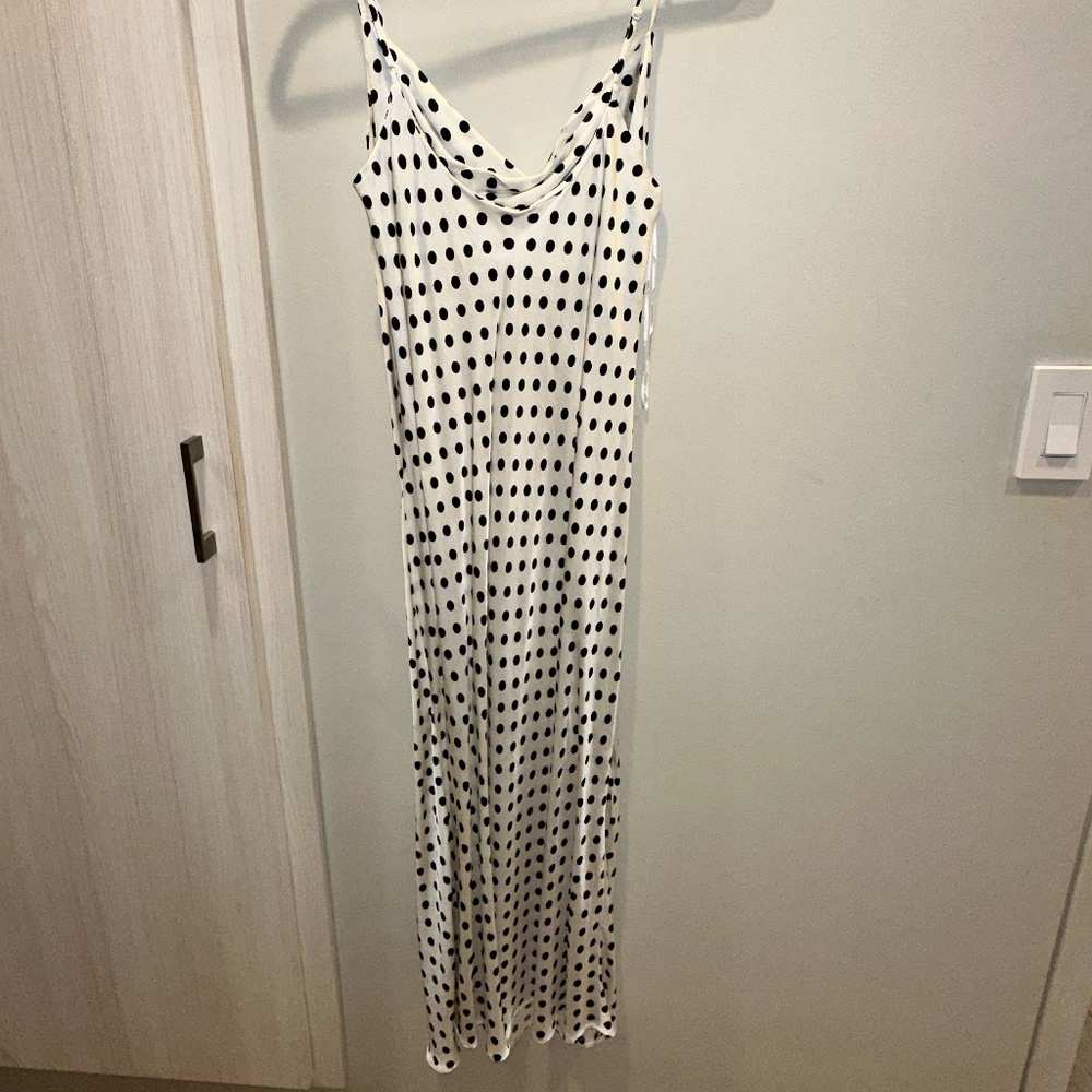 ZARA Scoop Neck Polka Dot Dress